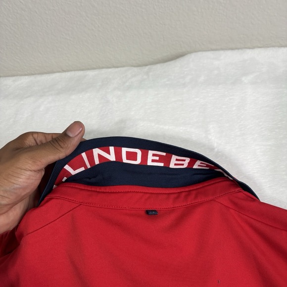 J. Lindberg Veteran Golfers Association Red Polo Collared Shirt Men's‎ XL * - Picture 7 of 9